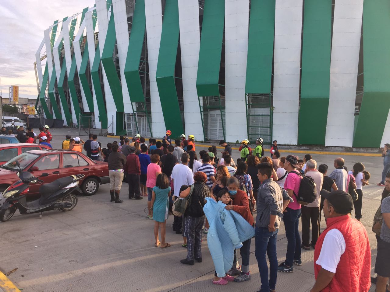 Ante sismo, el estadio Agustín Coruco Díaz fue desalojado