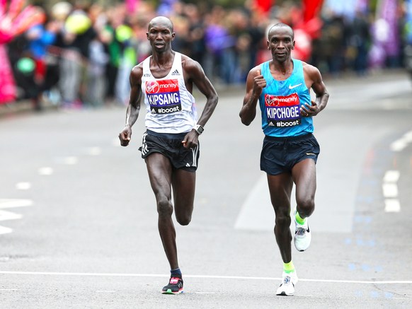 Wilson Kipsang y Eliud Kipchoge, atletas kenianos