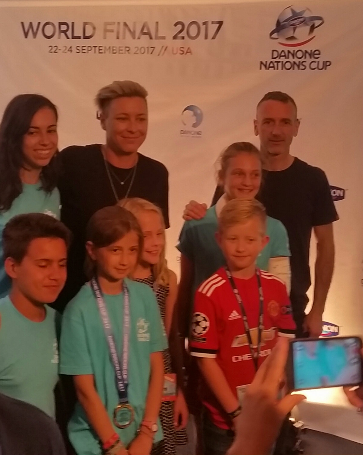 Abby Wambach fue embajadora de esta edición de la Copa Danone