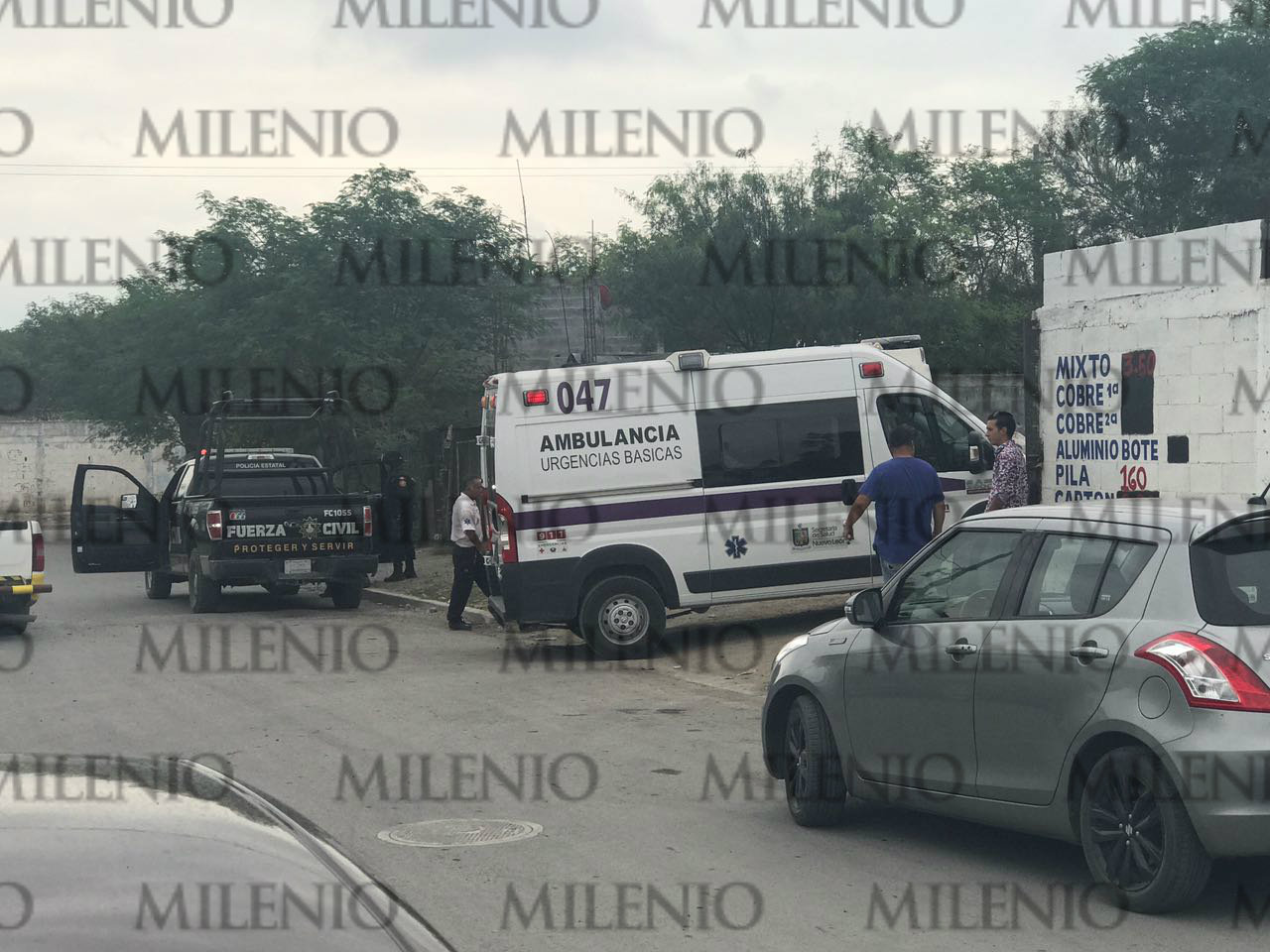 La víctima fue baleada en un muslo.