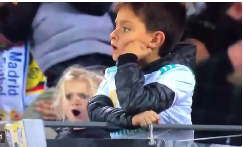 La niña celebró como el futbolista portugués y se volvió viral