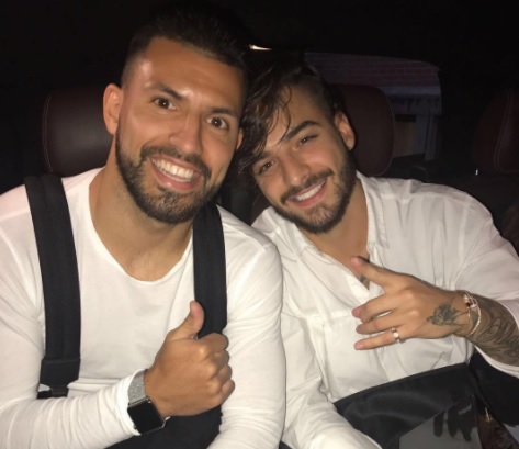 Sergio Agüero con Maluma 