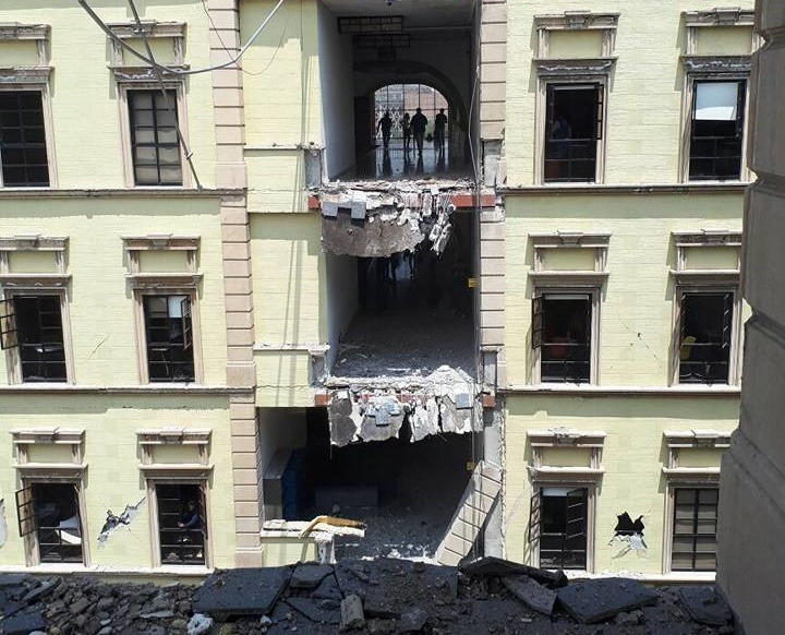 Cinco alumnos murieron por la caída de los puentes durante el sismo de 7.1.