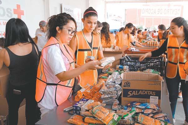 Cruz Roja recolecta 600 toneladas de víveres para afectados por sismos ...