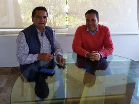 El gobernador de Michoacán, Silvano Aureoles y el Zitácuaro, Carlos Herrera Tello.