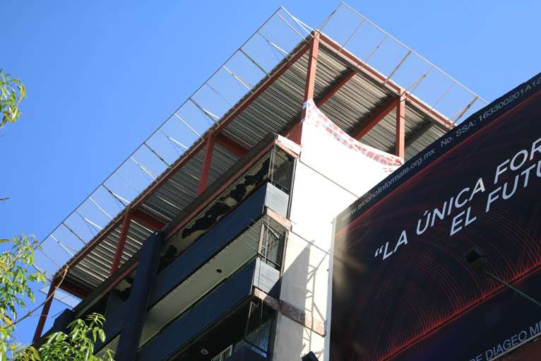 El helipuerto irregular se localizaba en Nuevo León 238 en la colonia Hipódromo Condesa.