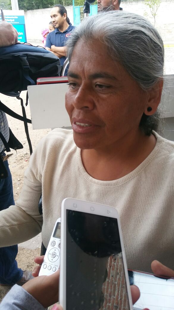 La delegada de la comunidad Hacienda arriba, María Gloria Sánchez Cendejas