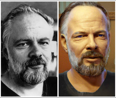 Philip K. Dick y su androide o Replicante creado por Hans Robotic