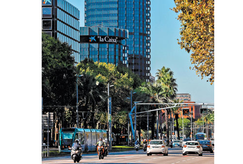 Las oficinas centrales de la institución financiera, en Barcelona. 