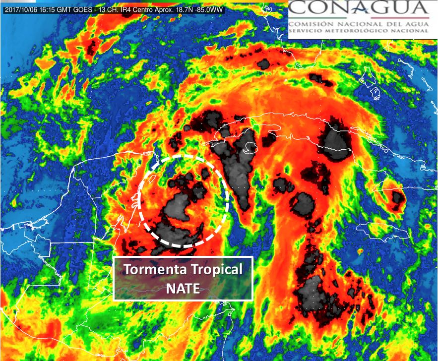 Tormenta tropical 'Nate'.