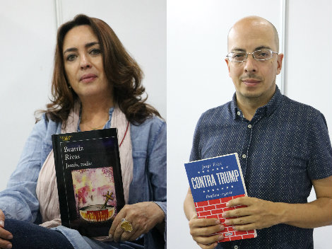 Los autores, Beatriz Rivas y Jorge Volpi.