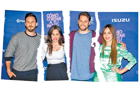 Los protagonistas: Sebastián, Mariana, Christopher y Camila. 