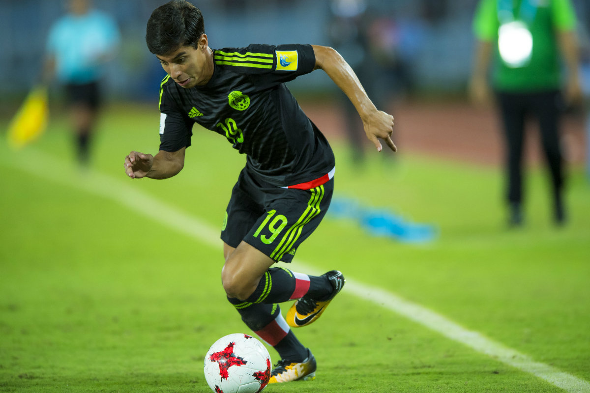 Diego Lainez durante el partido del Tri e Irak en el Mundial Sub 17