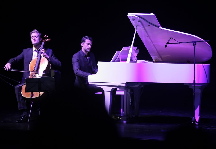 Pianista duranguense Jorge Viladoms y el chelista suizo Lionel Cottet.