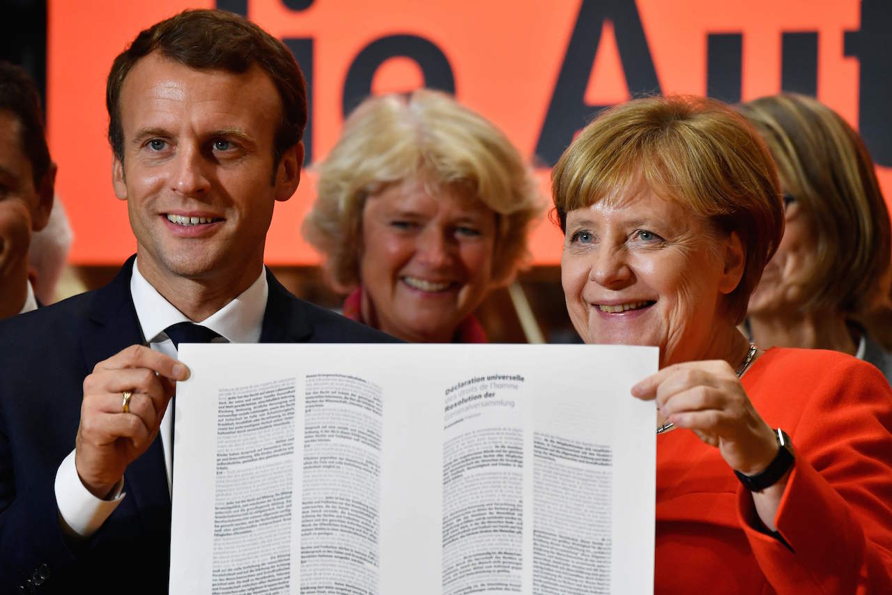 Angela Merkel y Emmanuel Macron, inauguraron la 69 Feria Internacional del Libro de Frankfurt.