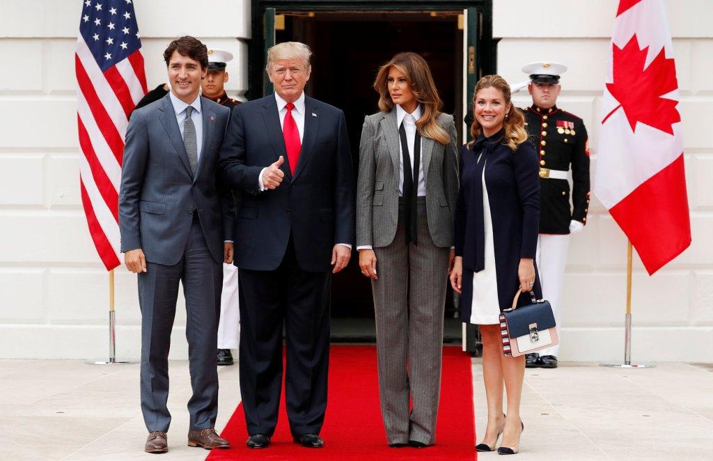 Donald Trump recibe a Trudeau en la Casa Blanca.