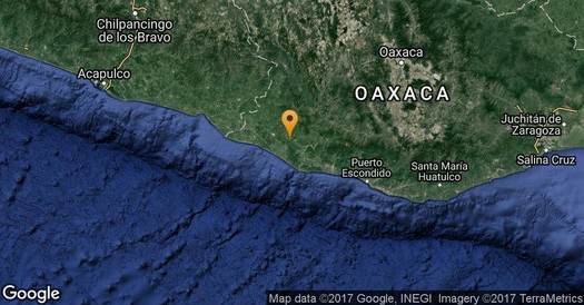 El sismo ocurrió a las 19:44 horas de este miércoles.