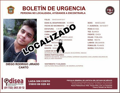 Familiares perdieron contacto con los desaparecidos desde el 5 de octubre.