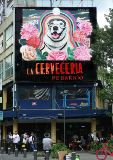 Imagen del mural ubicado en la colonia Roma Norte de la Ciudad de México.