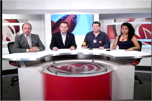 Mauricio Martínez y Manuel Sánchez, del Club Rotario visitaron Notivox TV.
