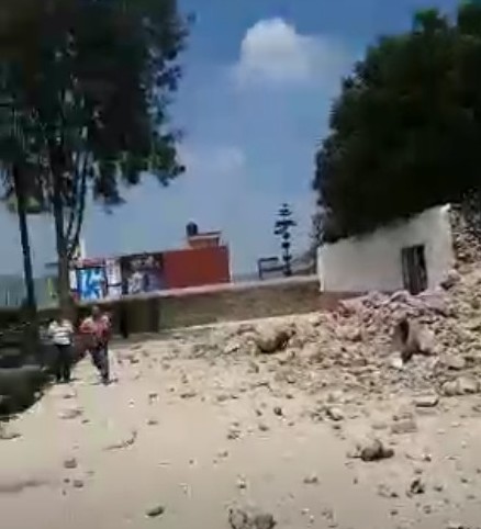La parroquia de la Asunción de María, la principal de Milpa Alta, resultó dañada por el sismo.
