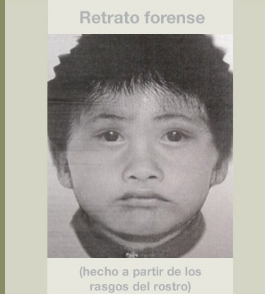 Este es el retrato forense, el cual fue hecho a partir de los rasgos del rostro. 