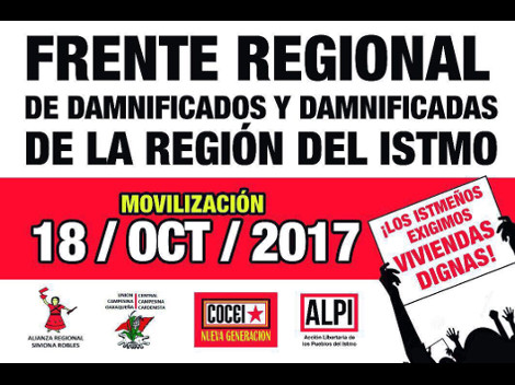 Inconformes convocan a una manifestación para pedir más recursos para los damnificados el próximo 18 de noviembre. 