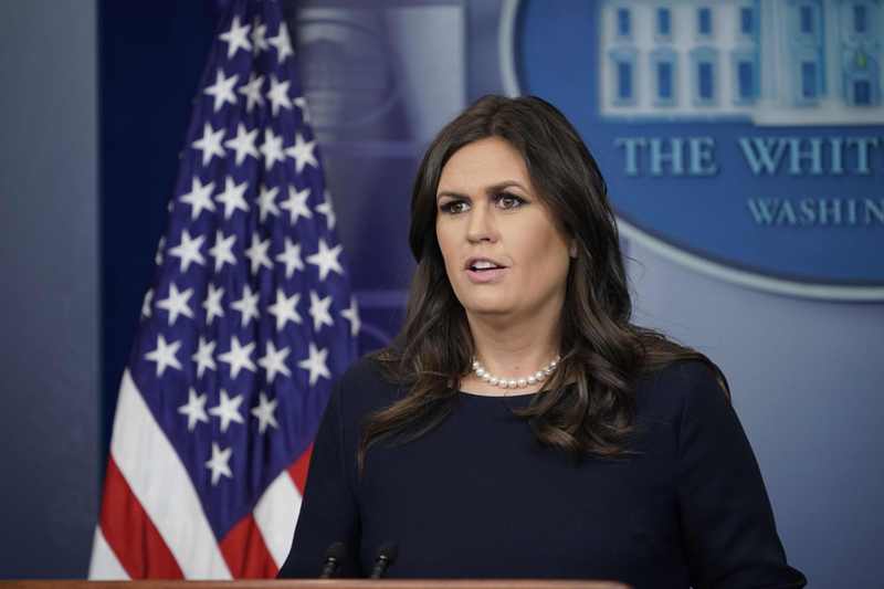 La vocera de la Casa Blanca, Sarah Sanders.
