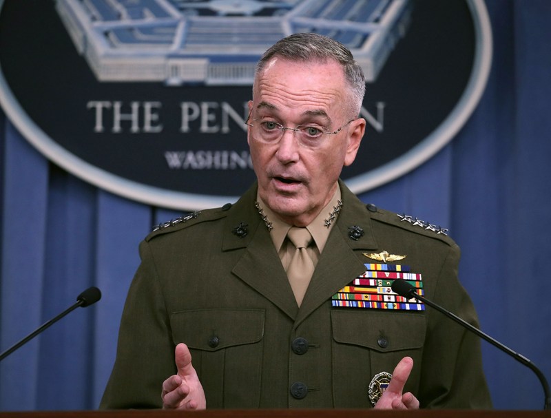 Las declaraciones fueron hechas por el general Joseph Dunford, jefe del Estado Mayor Conjunto.
