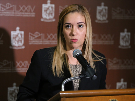 La legisladora priista, Gloria Treviño. 