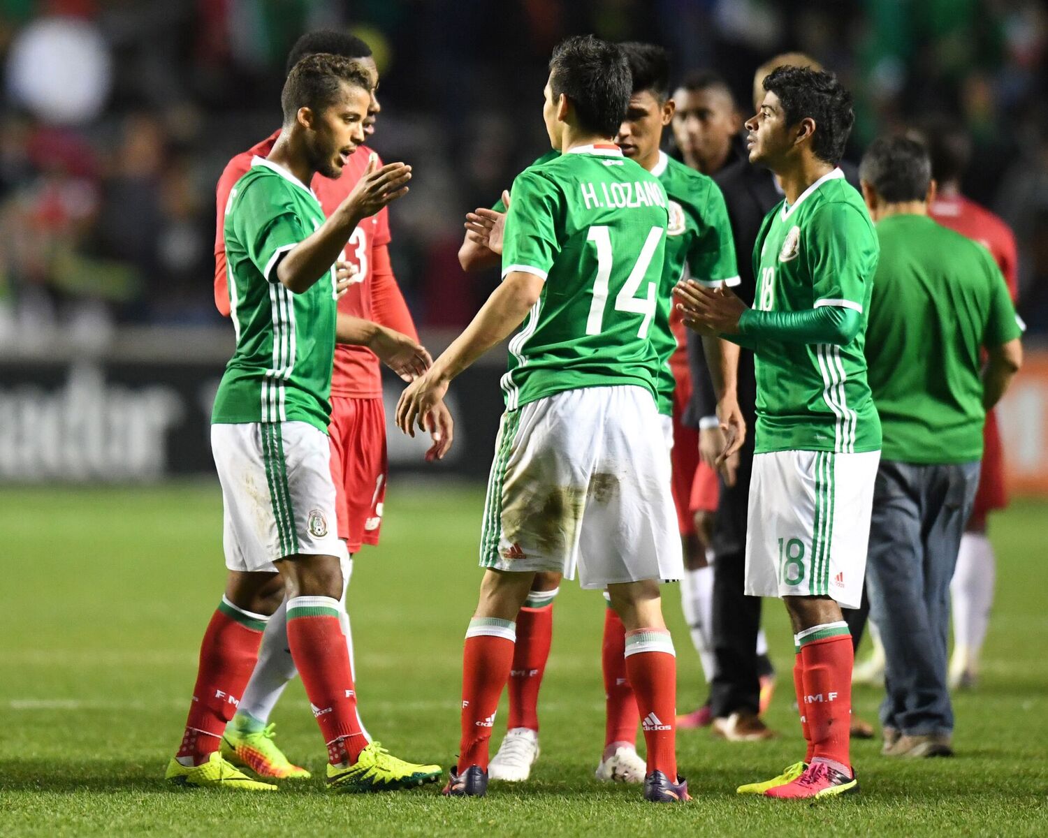 Selección Mexicana durante partido