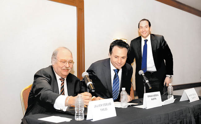 Javier Coello, Emilio Lozoya y Javier Coello Zuarth. 