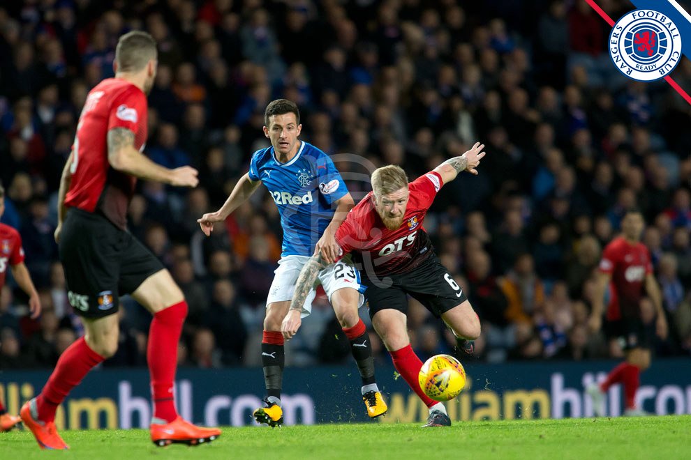 'Lalo' Herrera disputó 68 minutos en el empate del Rangers FC