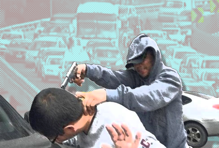 Robo de autos con violencia