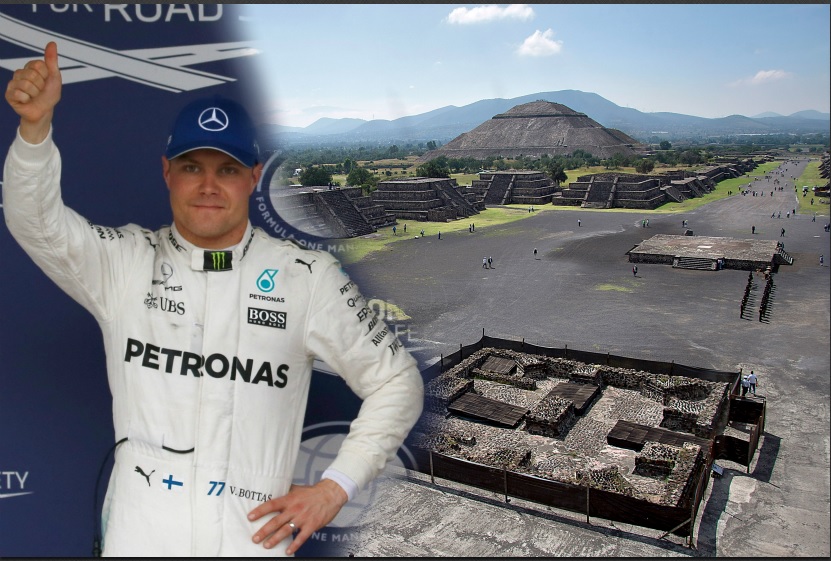 Valtteri Bottas compartió una espectacular vista aérea de Teotihuacán