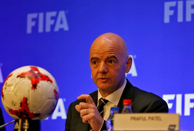Gianni Infantino en conferencia de prensa
