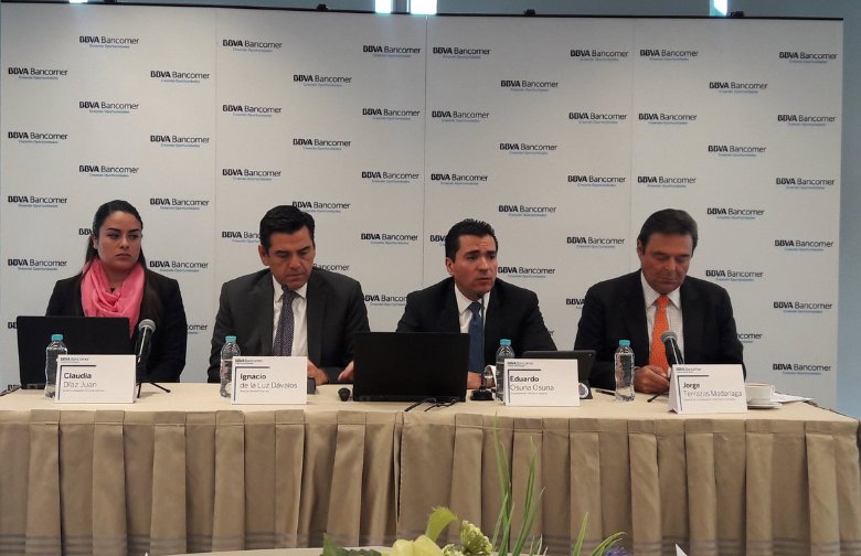La presentación del reporte trimestral de BBVA Bancomer.