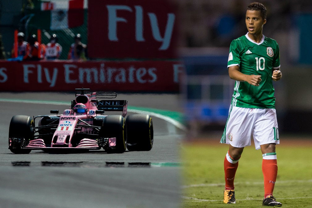 Giovani dos Santos visitó a 'Checo' Pérez previo a la clasificación