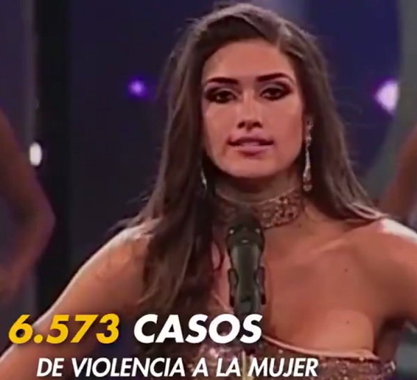 El concurso de Miss Perú usó varios momentos para hacer un llamado sobre la violencia contra la mujer. 