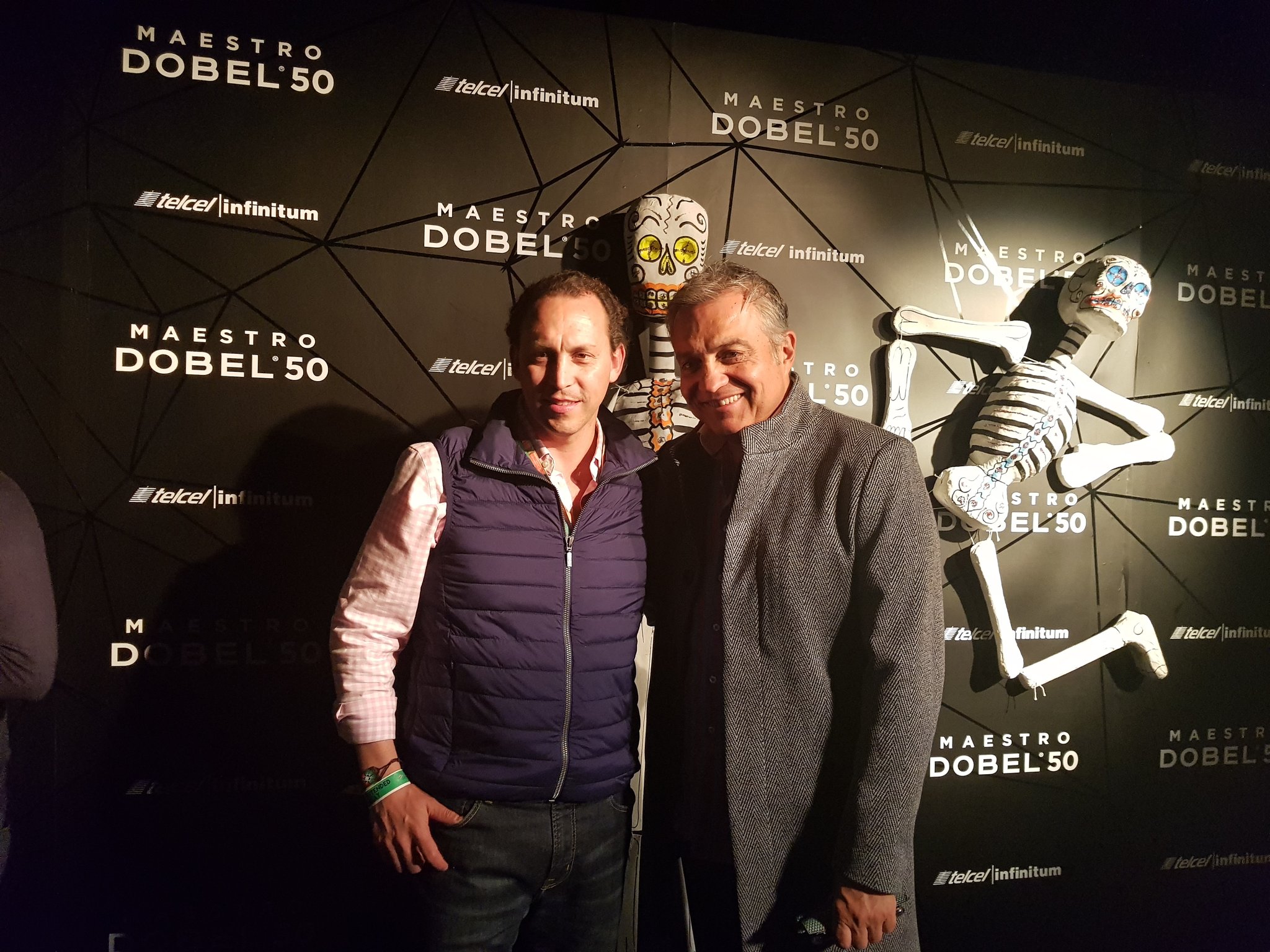 Horacio de la Vega en la fiesta posterior del Gran Premio de México