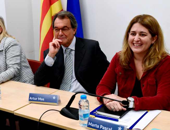 El líder de PDeCAT, Artur Mas, durante una reunión en la sede del partido, en Barcelona.