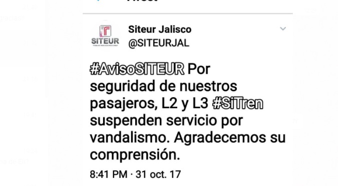 Siteur pidió a los usuarios comprensión 