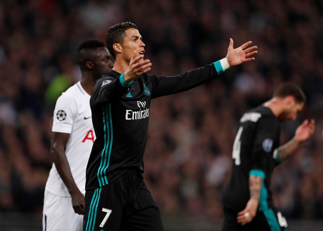 Cristiano Ronaldo durante el encuentro contra Tottenham 