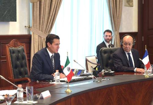 El Presidente también agradeció la solidaridad del pueblo y gobierno francés después de los sismos de septiembre.