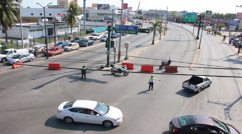 Cierre de la avenida Hidalgo.