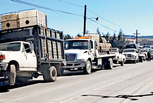 También aseguraron 12 camionetas. 