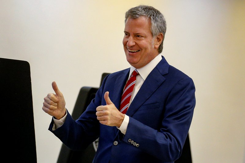 El alcalde demócrata, Bill de Blasio.