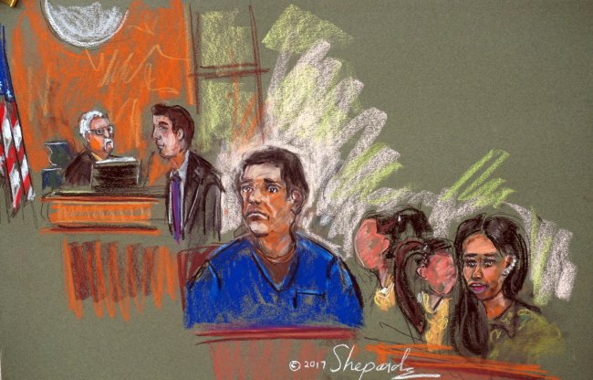 'El Chapo' compareció en la corte federal de Brooklyn.