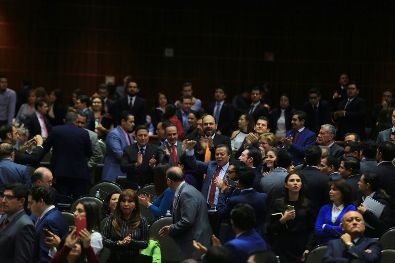 El coordinador de los diputados del PRI, César Camacho, celebró que se haya aprobado el dictamen en lo general.