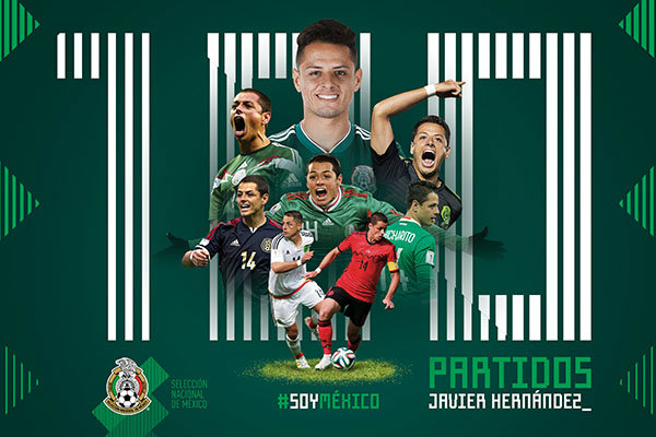'Chicharito' cumplió su partido 100 con la selección